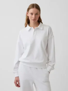 Φούτερ πόλο oversize από μαλακό φλοκωτό ύφασμα Vintagesoft