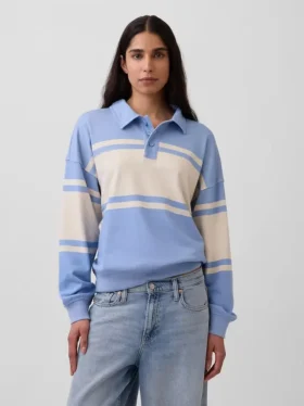 Φούτερ πόλο oversize από μαλακό φλοκωτό ύφασμα Vintagesoft