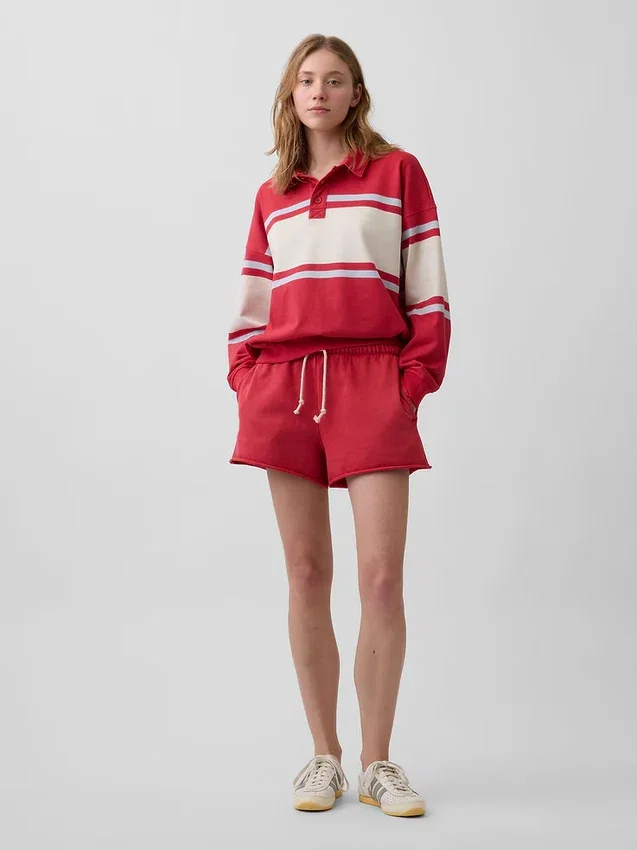 Φούτερ πόλο oversize από μαλακό φλοκωτό ύφασμα Vintagesoft