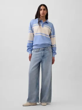 Φούτερ πόλο oversize από μαλακό φλοκωτό ύφασμα Vintagesoft