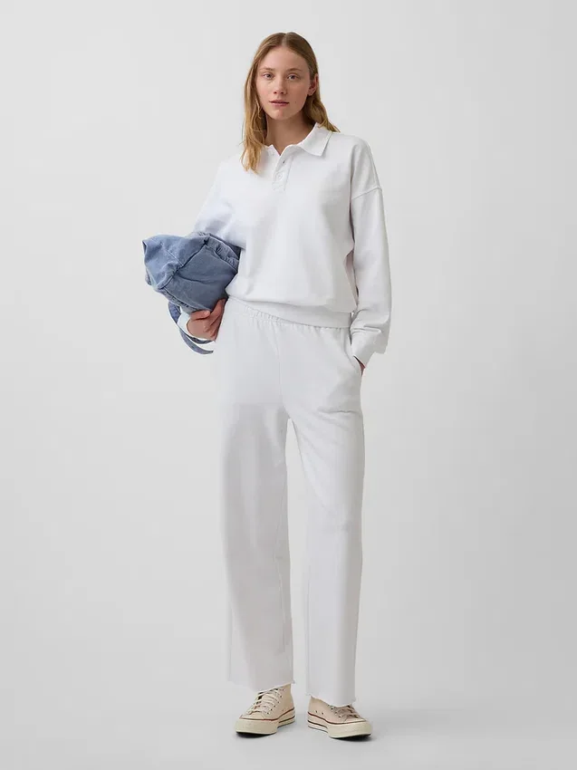 Φούτερ πόλο oversize από μαλακό φλοκωτό ύφασμα Vintagesoft