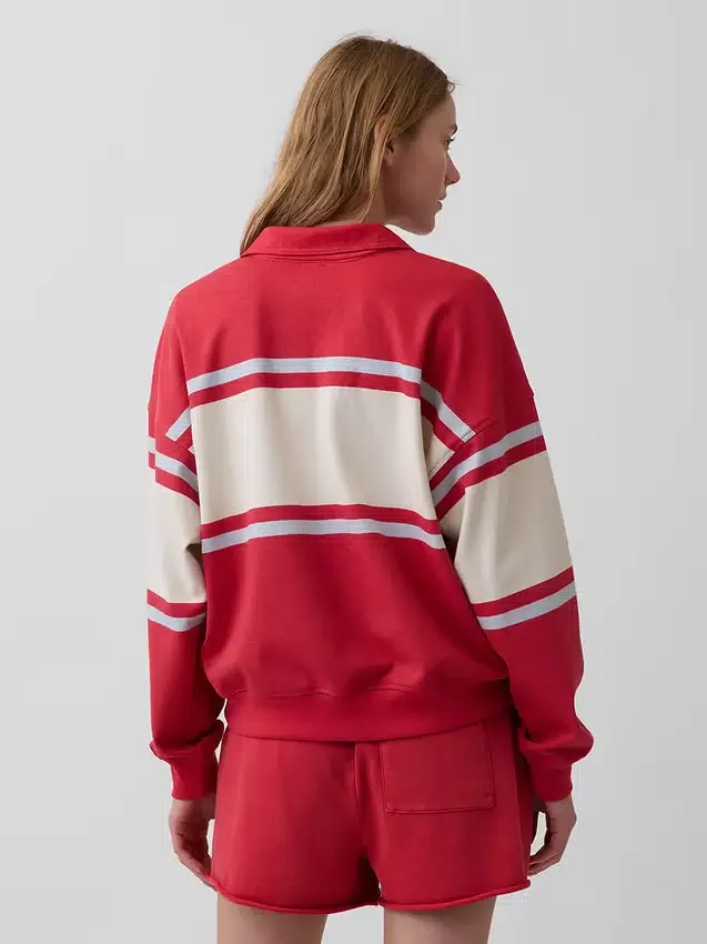 Φούτερ πόλο oversize από μαλακό φλοκωτό ύφασμα Vintagesoft