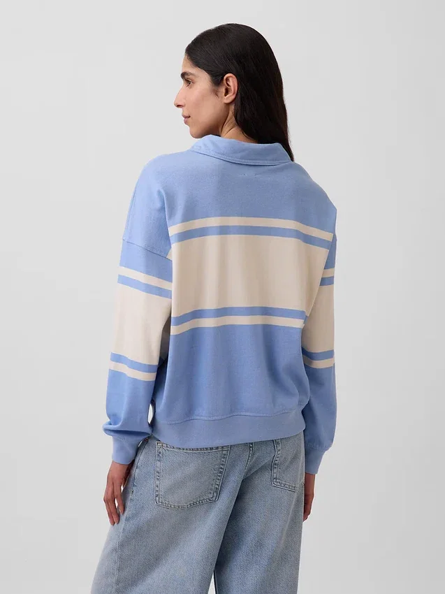Φούτερ πόλο oversize από μαλακό φλοκωτό ύφασμα Vintagesoft