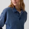 Φούτερ πόλο oversize από μαλακό φλοκωτό ύφασμα Vintagesoft