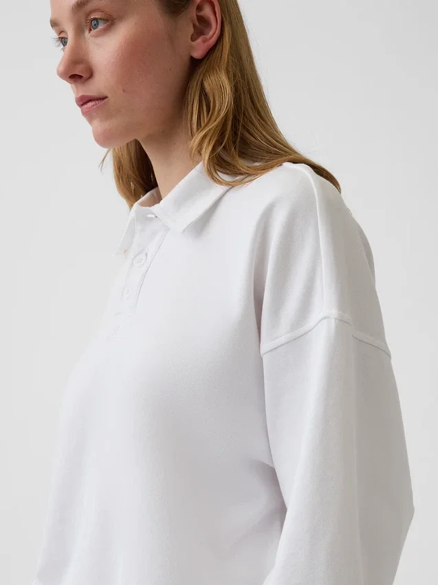 Φούτερ πόλο oversize από μαλακό φλοκωτό ύφασμα Vintagesoft