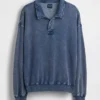 Φούτερ πόλο oversize από μαλακό φλοκωτό ύφασμα Vintagesoft