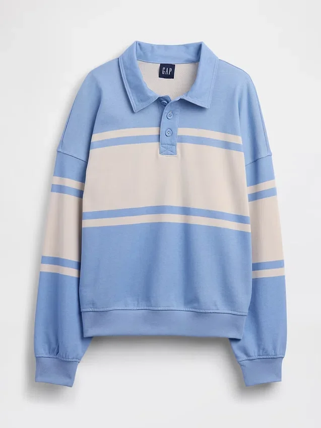Φούτερ πόλο oversize από μαλακό φλοκωτό ύφασμα Vintagesoft