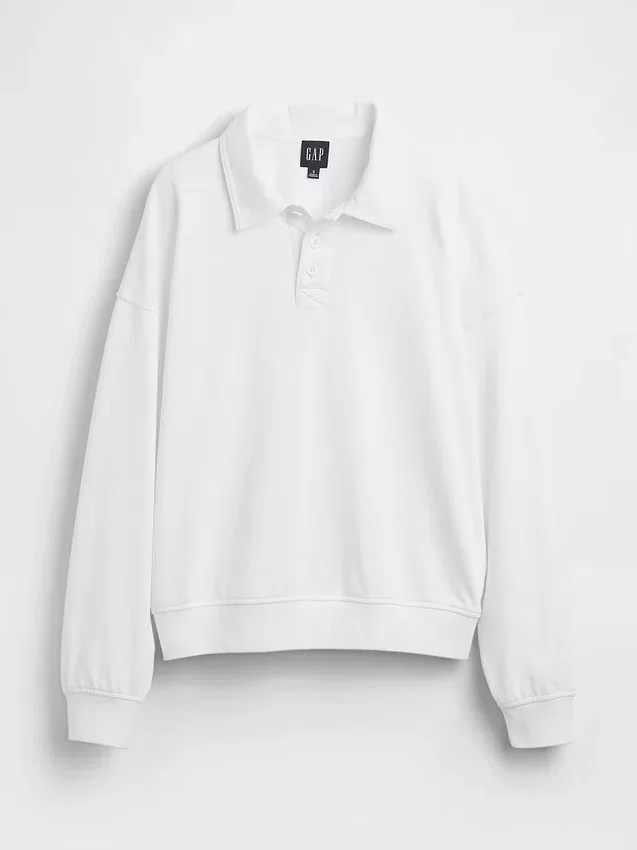 Φούτερ πόλο oversize από μαλακό φλοκωτό ύφασμα Vintagesoft