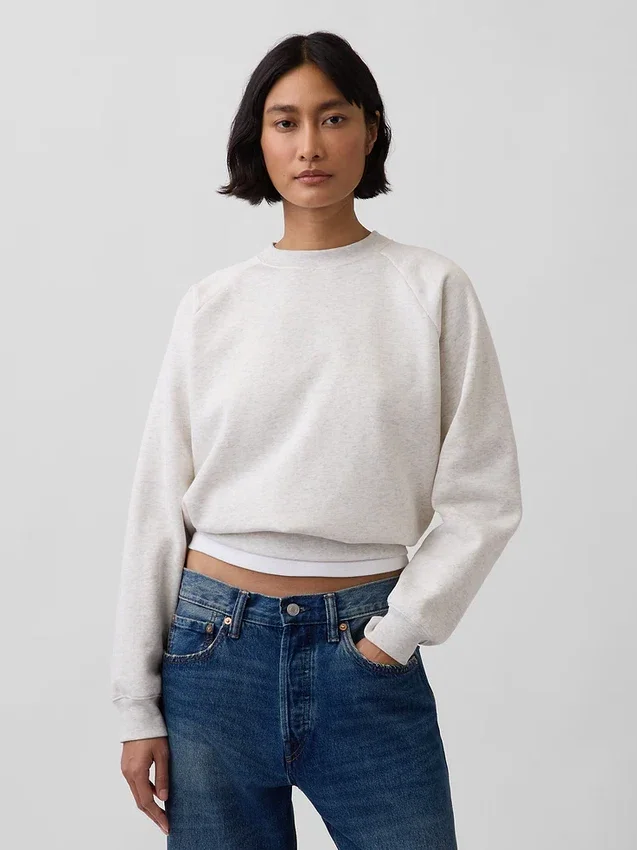 Φούτερ Vintagesoft με μανίκια Raglan