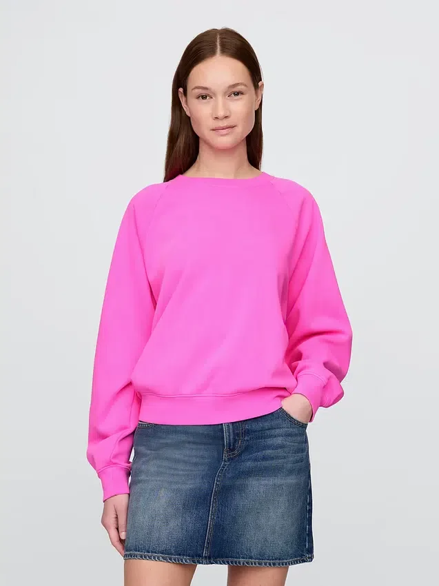 Φούτερ Vintagesoft με μανίκια Raglan
