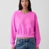 Φούτερ Vintagesoft με V-neck και oversized γραμμή
