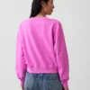 Φούτερ Vintagesoft με V-neck και oversized γραμμή