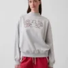 Φούτερ Vintagesoft Terry με ψηλό γιακά και λογότυπο, σε oversized γραμμή