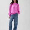Φούτερ Vintagesoft Terry με ψηλό γιακά και λογότυπο, σε oversized γραμμή