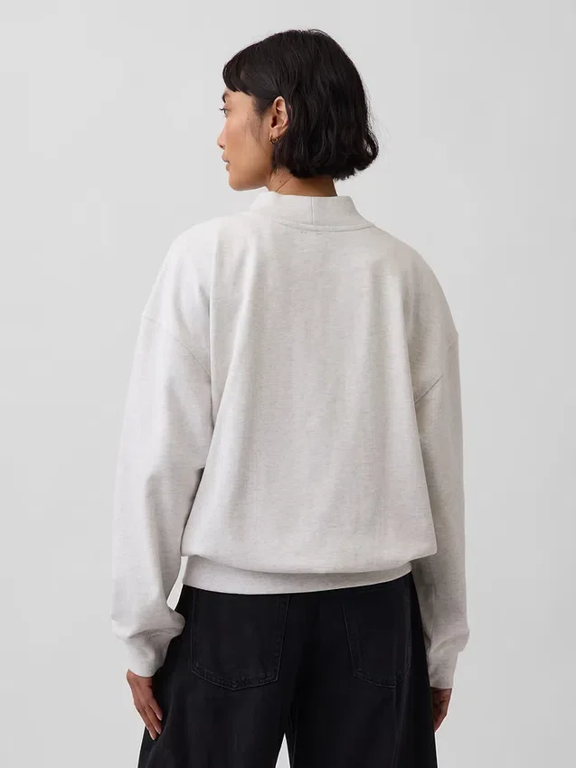Φούτερ Vintagesoft Terry με ψηλό γιακά και λογότυπο, σε oversized γραμμή