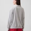 Φούτερ Vintagesoft Terry με ψηλό γιακά και λογότυπο, σε oversized γραμμή