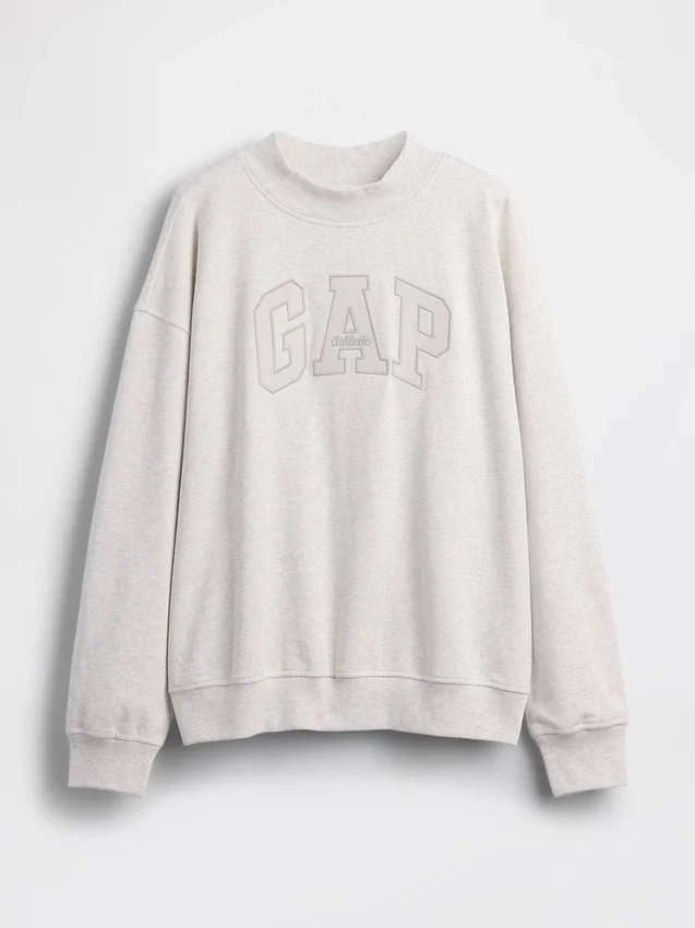 Φούτερ Vintagesoft Terry με ψηλό γιακά και λογότυπο, σε oversized γραμμή