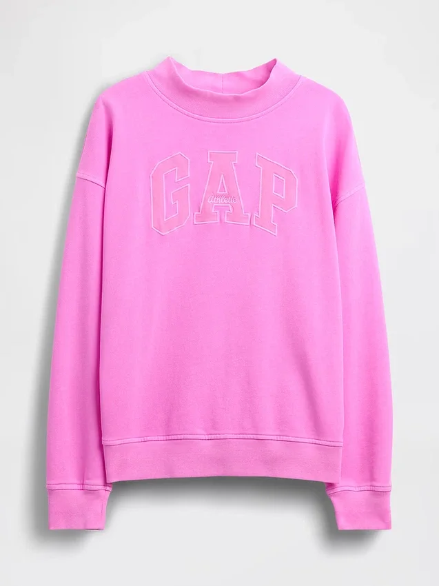 Φούτερ Vintagesoft Terry με ψηλό γιακά και λογότυπο, σε oversized γραμμή