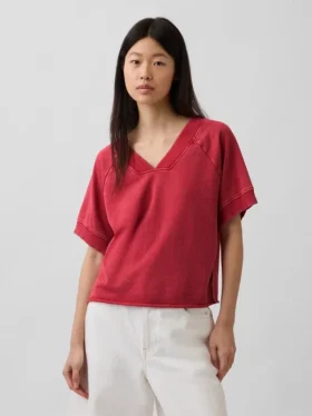 Φούτερ Vintagesoft Terry Oversized με V-Neck