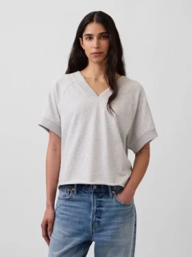 Φούτερ Vintagesoft Terry Oversized με V-Neck