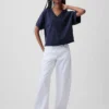 Φούτερ Vintagesoft Terry Oversized με V-Neck
