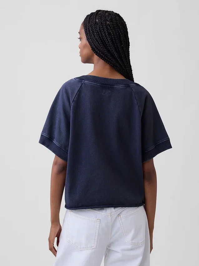Φούτερ Vintagesoft Terry Oversized με V-Neck