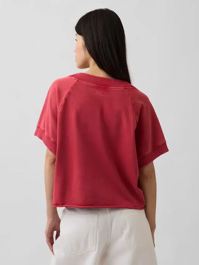 Φούτερ Vintagesoft Terry Oversized με V-Neck