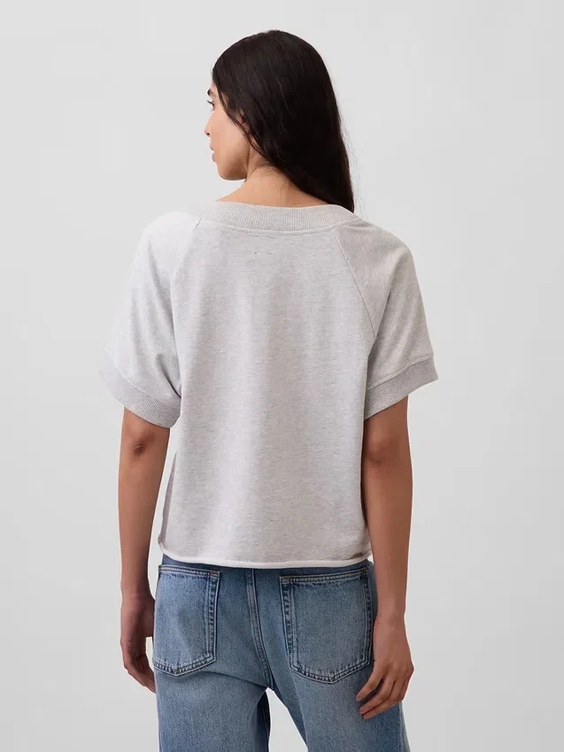 Φούτερ Vintagesoft Terry Oversized με V-Neck
