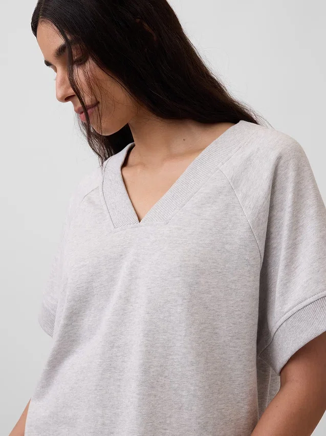Φούτερ Vintagesoft Terry Oversized με V-Neck