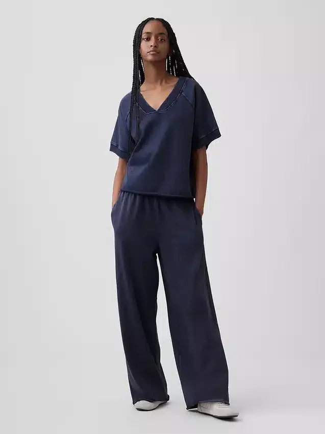 Φούτερ Vintagesoft Terry Oversized με V-Neck