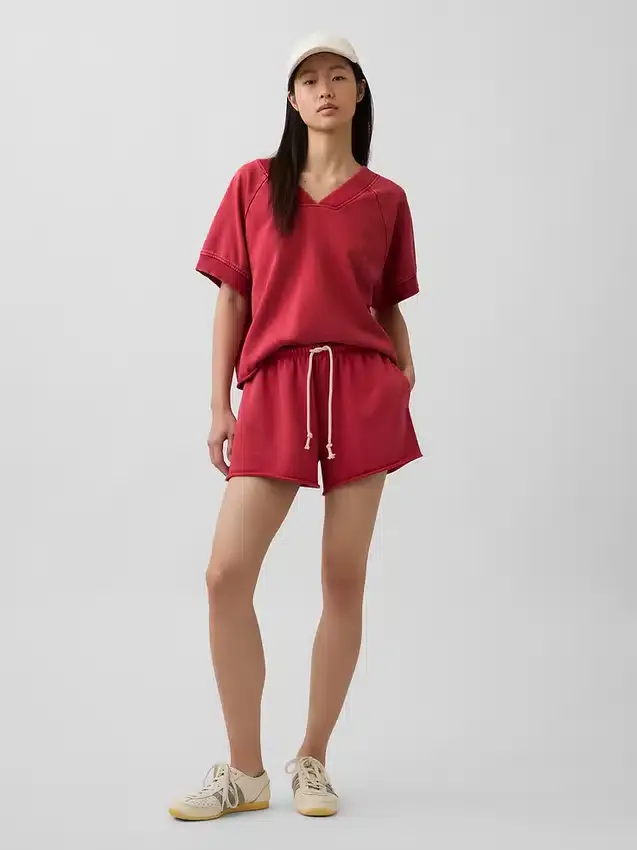 Φούτερ Vintagesoft Terry Oversized με V-Neck