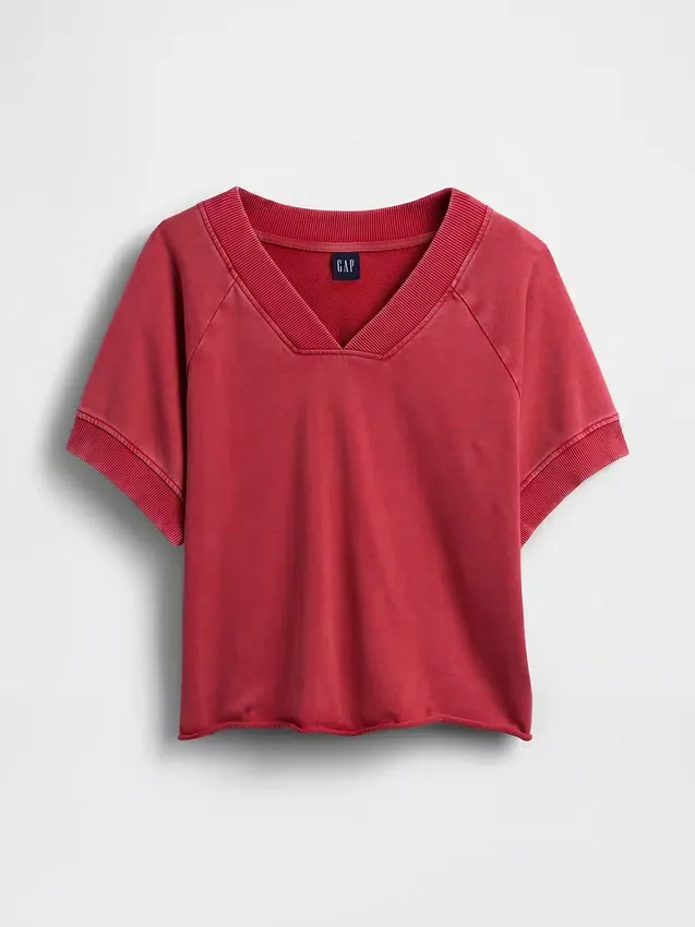 Φούτερ Vintagesoft Terry Oversized με V-Neck