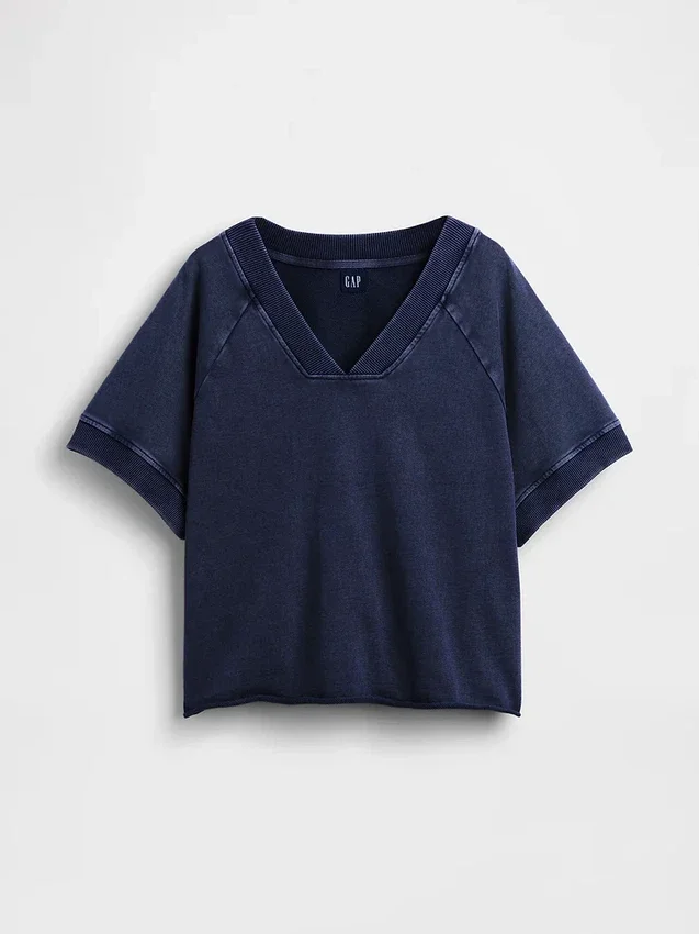 Φούτερ Vintagesoft Terry Oversized με V-Neck