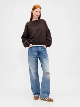 Φούτερ Vintagesoft Wedge με στρογγυλό λαιμό