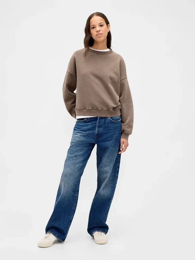 Φούτερ Vintagesoft Wedge με στρογγυλό λαιμό