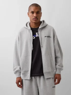 Gap × Awake Ny Φούτερ με κουκούλα, φερμουάρ και μεγάλο λογότυπο