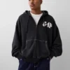 Gap × Awake Ny Φούτερ με κουκούλα, φερμουάρ και μεγάλο λογότυπο