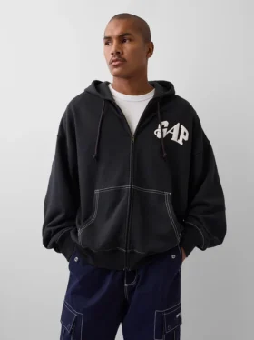 Gap × Awake Ny Φούτερ με κουκούλα, φερμουάρ και μεγάλο λογότυπο