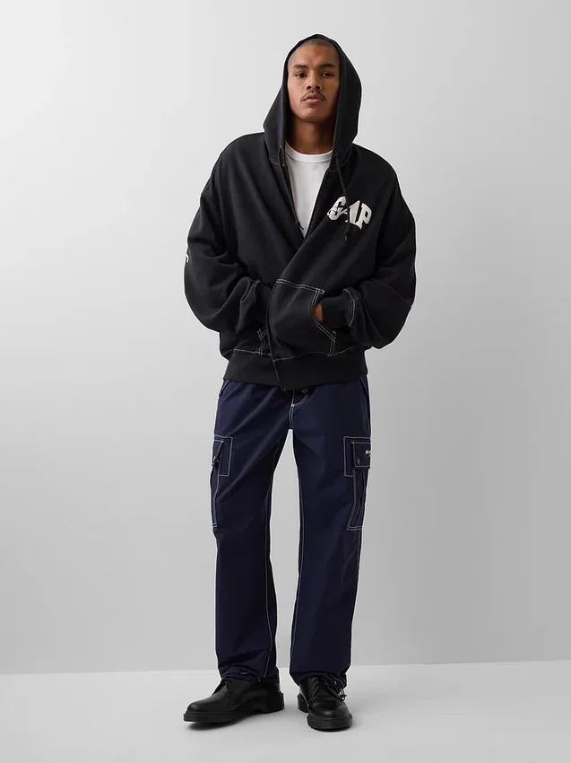 Gap × Awake Ny Φούτερ με κουκούλα, φερμουάρ και μεγάλο λογότυπο