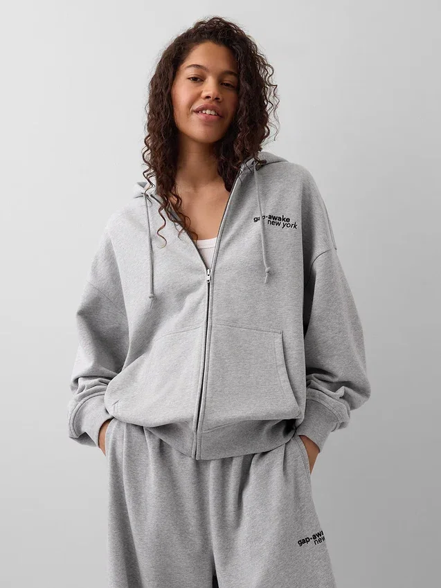 Gap × Awake Ny Φούτερ με κουκούλα, φερμουάρ και μεγάλο λογότυπο