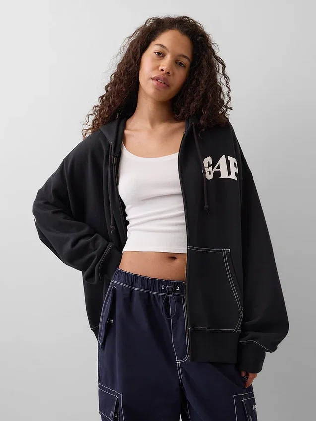 Gap × Awake Ny Φούτερ με κουκούλα, φερμουάρ και μεγάλο λογότυπο