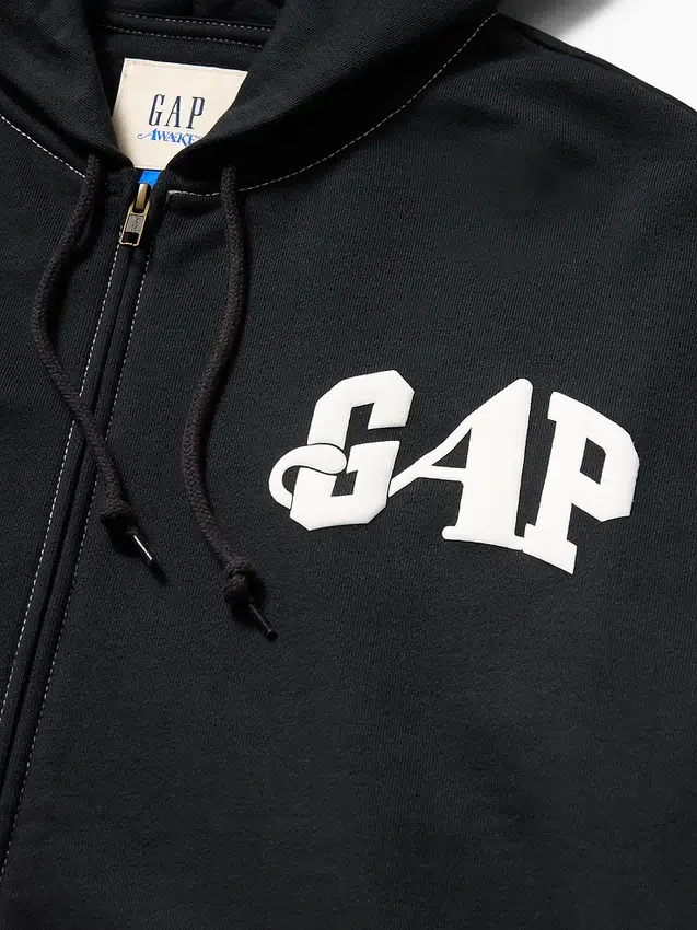 Gap × Awake Ny Φούτερ με κουκούλα, φερμουάρ και μεγάλο λογότυπο