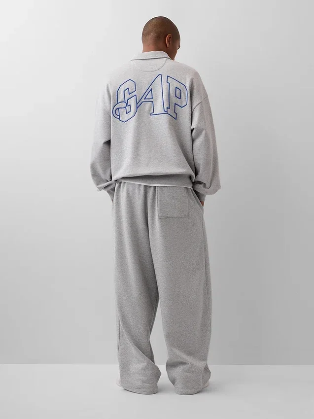 GAP × Awake Ny Πουλόβερ με φερμουάρ στο ένα τέταρτο, βαριάς ποιότητας και υπερμεγέθης γραμμής
