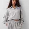 GAP × Awake Ny Πουλόβερ με φερμουάρ στο ένα τέταρτο, βαριάς ποιότητας και υπερμεγέθης γραμμής