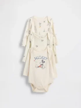 GAP × Disney Baby Κορμάκι από βιολογικό βαμβάκι (πακέτο 3 τεμαχίων)