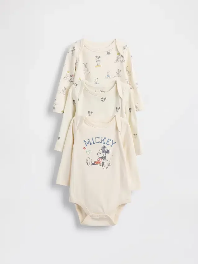 GAP × Disney Baby Κορμάκι από βιολογικό βαμβάκι (πακέτο 3 τεμαχίων)