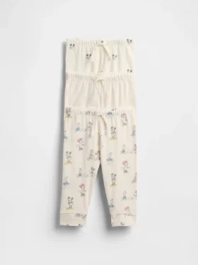 GAP × Disney Baby Παντελόνια από βιολογικό βαμβάκι με ελαστική μέση (Σετ 3 τεμαχίων)