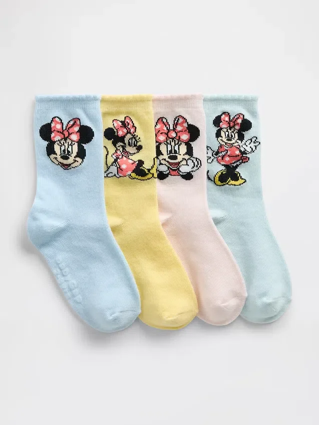 Gap × Disney Κάλτσες Minnie Mouse για νήπια (σετ 4 τεμαχίων)