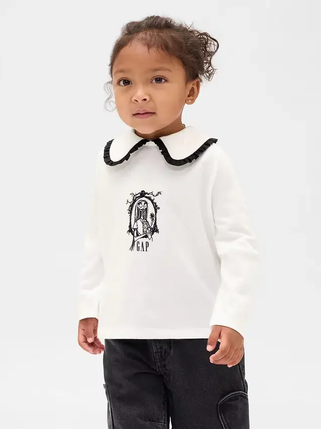 GAP × Disney «Ο Εφιάλτης πριν τα Χριστούγεννα» του Τιμ Μπέρτον Μπλούζα ναυτικού στυλ για Βρέφη & Νήπια