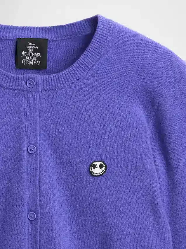 GAP × Disney «Ο Εφιάλτης πριν τα Χριστούγεννα» του Τιμ Μπέρτον, ζακέτα CashSoft με νεκροκεφαλή